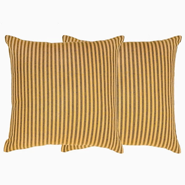 Cotton Cushion Covers Throw Pillow Cover Case Striped Home Sofa Decor-Set of 2