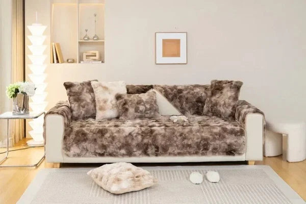 Plush Sofa Cover for Living Room SofaTowel Universal Non-slip Sofa Mat Blanket