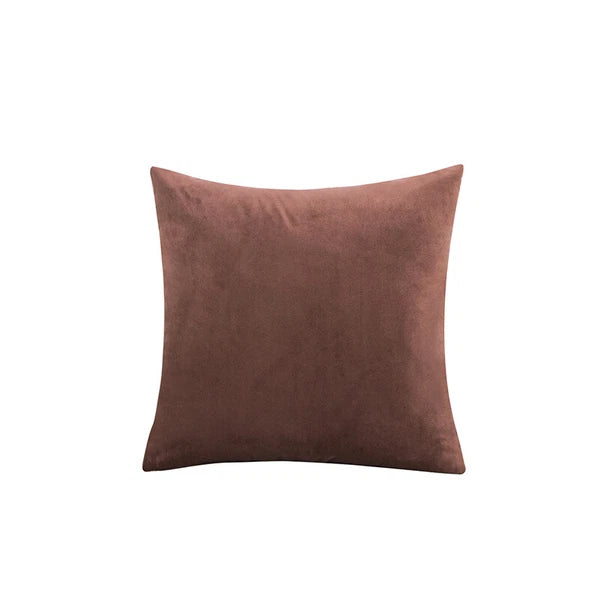 16" Solid Velvet Cushion Cover Candy Color Pillow Case For Sofa Car Home Decor