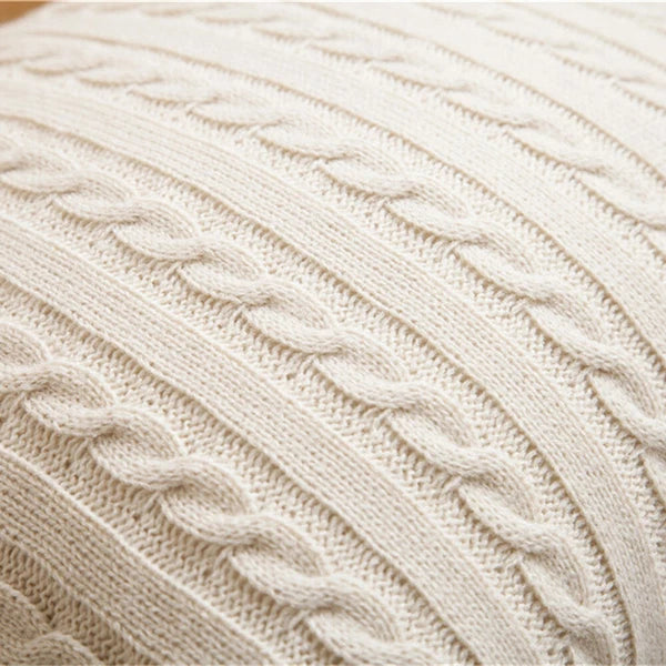 18'' Knitted Pillowcase Buttons Sofa Bed Throw Waist Cushion Covers Home Decor