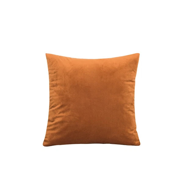 16" Solid Velvet Cushion Cover Candy Color Pillow Case For Sofa Car Home Decor
