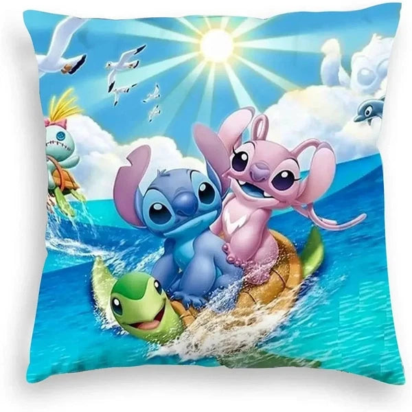 Disney Stitch Pillowcase – Anime Kawaii Double-Sided Print Pillow Cover for Kids