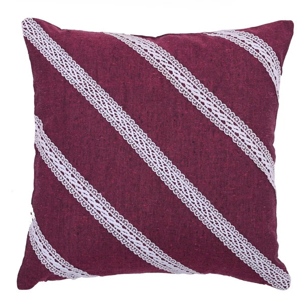 Decorative Cushion Cover Cotton Throw Pillow Case Home Sofa Decor Diagonal Lace