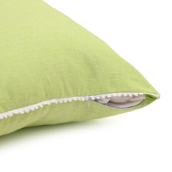Cushion Covers Case Cotton Throw Pillow Cover Sofa Home Decor Solid with Lace-S5
