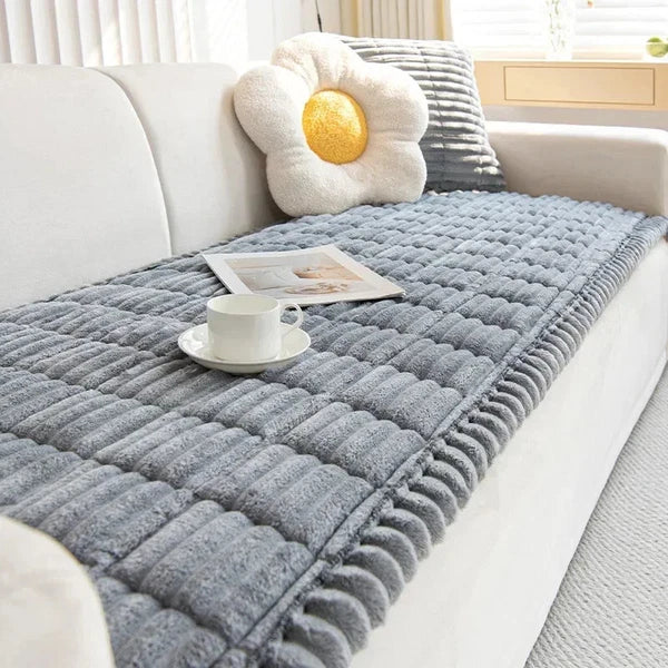 New Corduroy Quilted Sofa Towel Winter Warm Thickening Plush Cushion Couch Cover