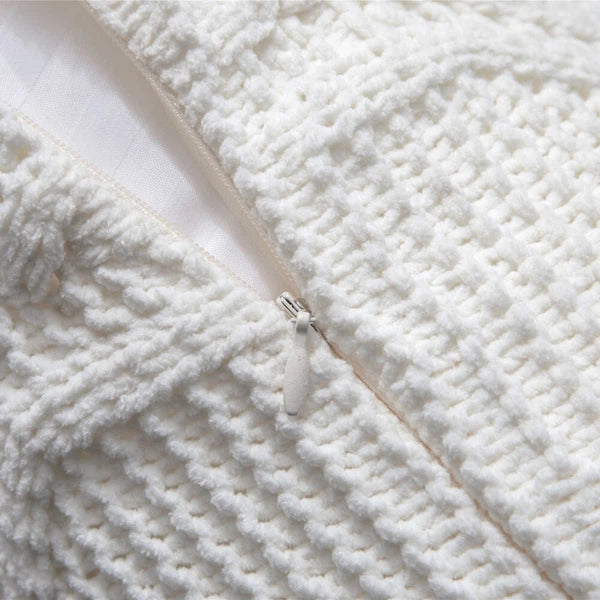 18" Knitted Pillow Case Sofa Bed Soft Pompom Ball Waist Throw Cushions Cover New
