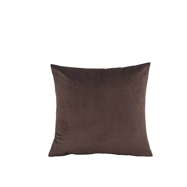 16" Solid Velvet Cushion Cover Candy Color Pillow Case For Sofa Car Home Decor