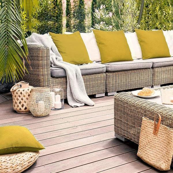 Outdoor Waterproof Cushion Cover Square Pillow Cases for Patio Tent Couch Sofa