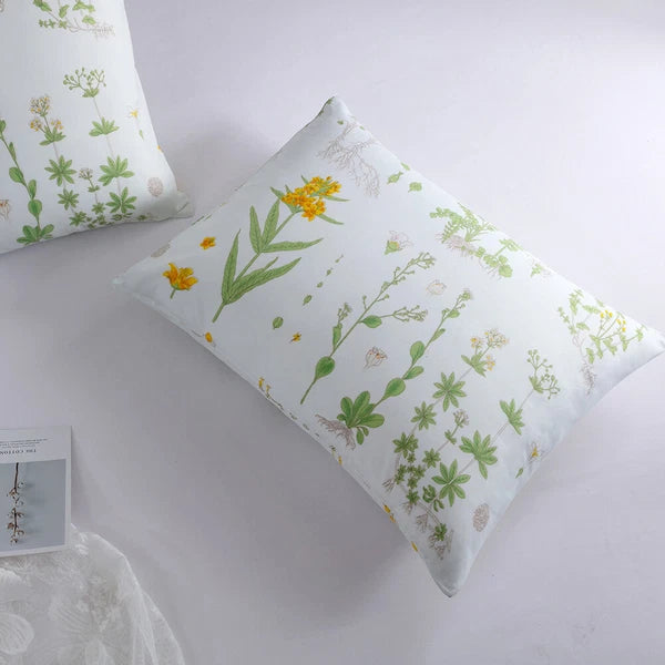 Boho Floral Theme Pillowcase Cover Home Sofa Cushion Cover Set of 2 Pillow Cases