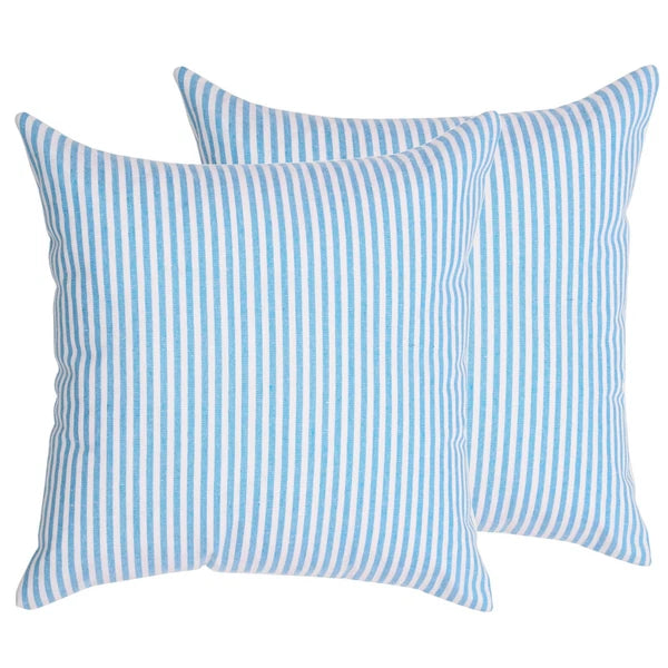 Cotton Cushion Covers Throw Pillow Cover Case Striped Home Sofa Decor-Set of 2