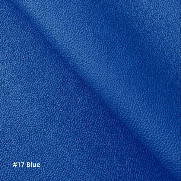 Pb017 Cushion Cover*Middle Blue*Faux Leather synthetic Litchi Skin Box Sofa Seat