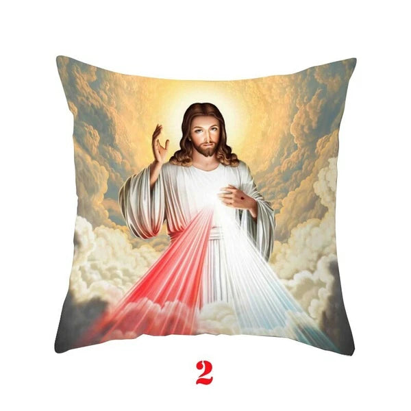Virgin Mary Printed Pillow Case Car Bed Sofa Bedroom Decoration Cushion Cover
