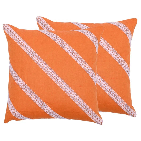 Home Decorative Cotton Cushion Cover Throw Pillowcase Sofa Decor Diagonal Lace