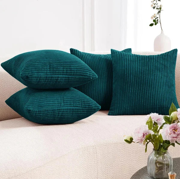 Pack of 1,2,4,6 Velvet Filled Cushion Covers 18x18 Sofa Decor Throw Pillow Cases