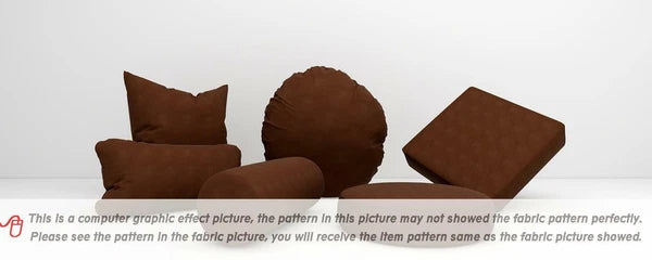 Pb010 Cushion Cover*Middle Brown*Faux Leather synthetic Litchi Skin Sofa Seat
