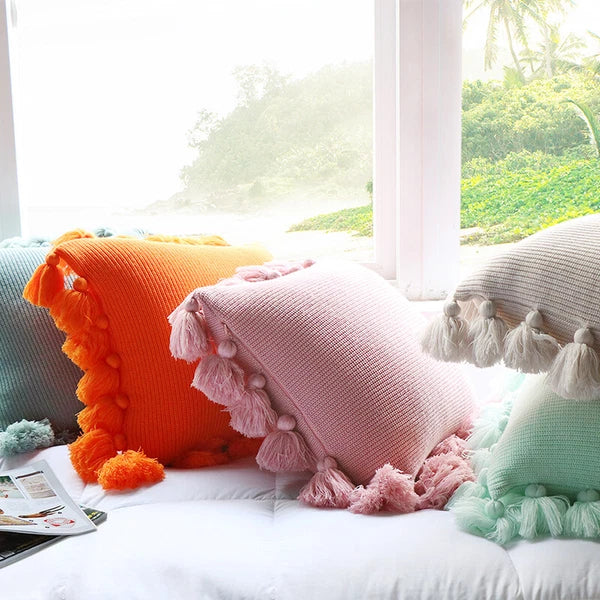 18'' Knitted Pillowcase Sofa Bed Throw Waist Cushion Cover Home Decor Fashion