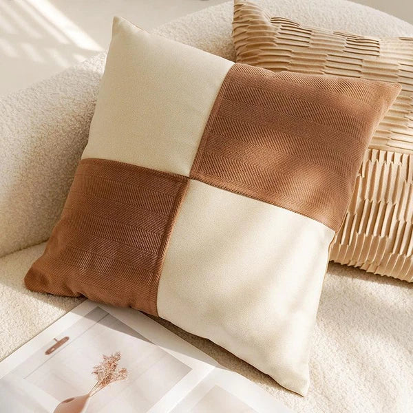 45x45cm Brown Vintage Nordic Throw Pillow Cover Cream Light Luxury Sofa Cushion