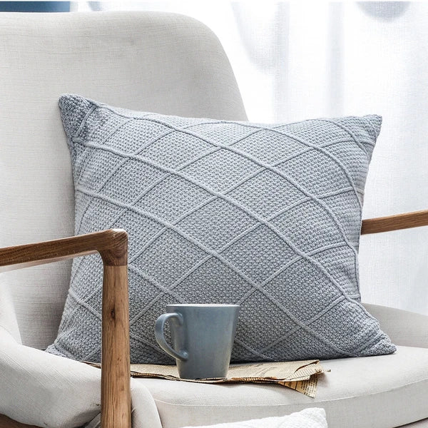 18'' Knitted Sofa Bed Pillow Case Waist Throw Cushions Cover Home Office Fashion