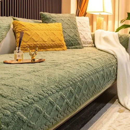 Living Room Sofa Cover Plush Couch Cover Nordic Sofa Cushion Sofa Towel L-shaped