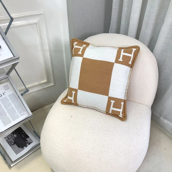 Cashmere Throw Pillow Wool Plaid Soft Warm Shawl Sofa Bedding Cushion Gift New