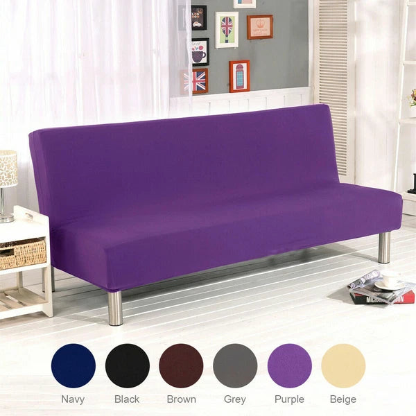 Stretch Sofa Slipcover Armless Chair Cover Sofa Bed Cover +Pillowcase Home Decor