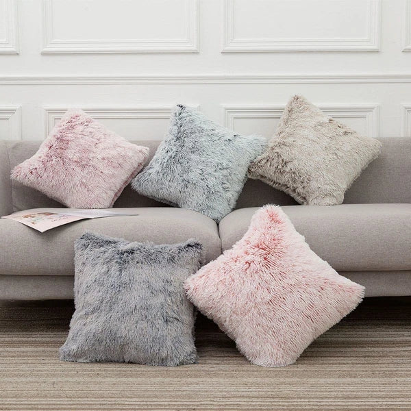 Velvet Plush Fur Faux Pillow Case Bed Sofa Waist Throw Cushion Cover Home Decor