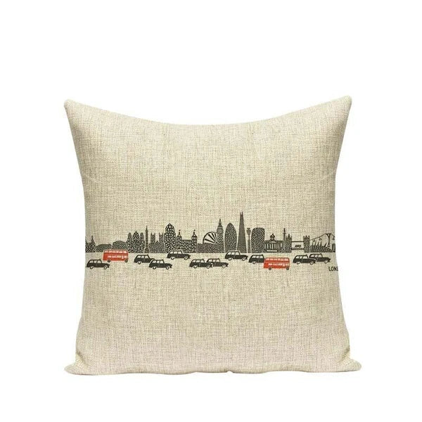 High Quality Cushion Cover Creative Building Car Printed Sofa Bed Chair Home