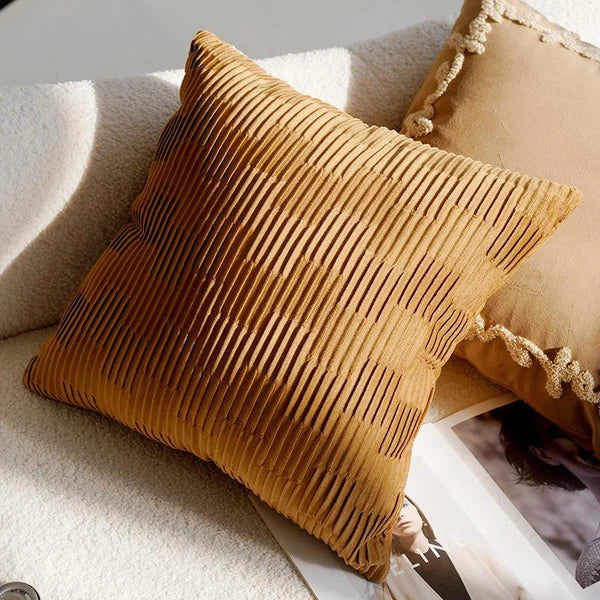 45x45cm Brown Vintage Nordic Throw Pillow Cover Cream Light Luxury Sofa Cushion
