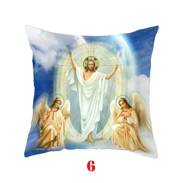 Virgin Mary Printed Pillow Case Car Bed Sofa Bedroom Decoration Cushion Cover