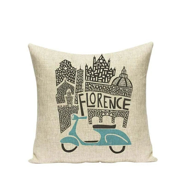 High Quality Cushion Cover Creative Building Car Printed Sofa Bed Chair Home