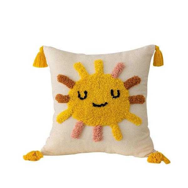 18"x 18" Cotton Canvas Throw Pillow Covers Sofa Cushion Cover Decorative For Kid