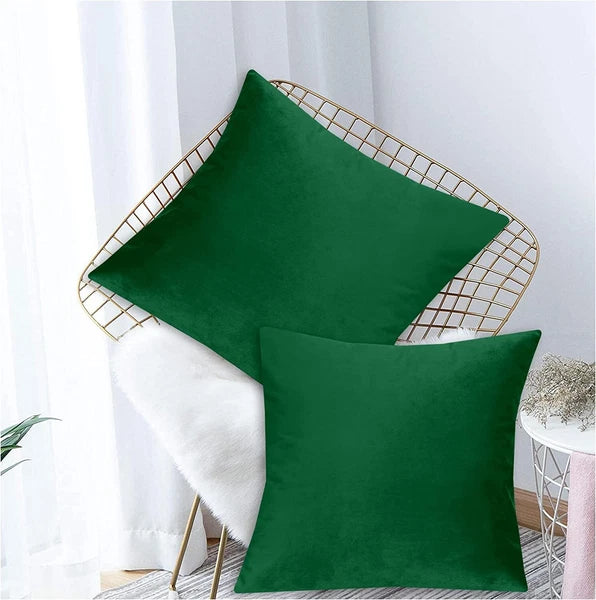 Crushed Cushion Covers or Velvet Cushions 18 x 18 Set of 2 Pair Bed Sofa Pillow