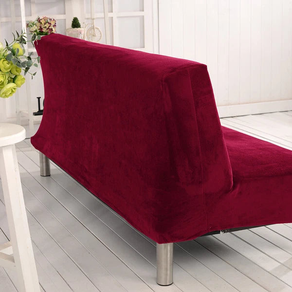 Armless Futon Sofa Bed Cover Full Size Thicker Plush Sofa Slipcover orPillowcase