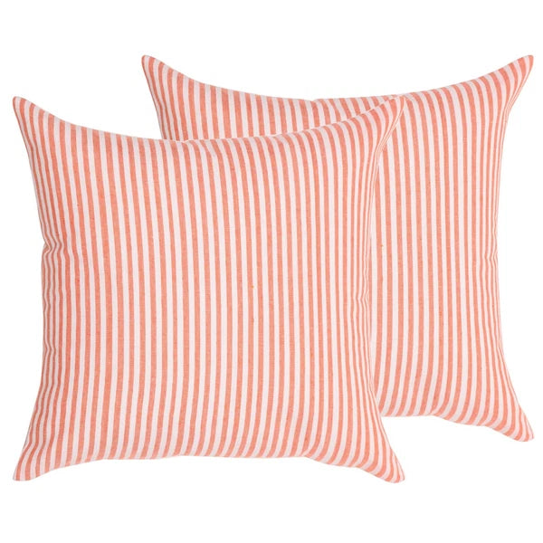 Cotton Cushion Covers Throw Pillow Cover Case Striped Home Sofa Decor-Set of 2