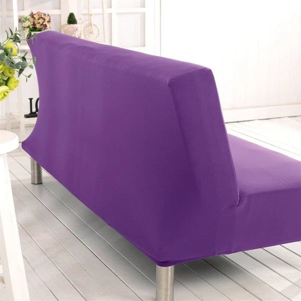 Armless Sofa Cover Stretch Slipcover Furniture Protector Slipcover + Pillowcase