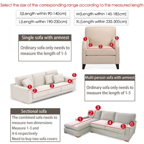 Velvet Sofa Covers  Elastic Sofa Slipcover Cover 1/2/3/4 Seat Stretch Protector