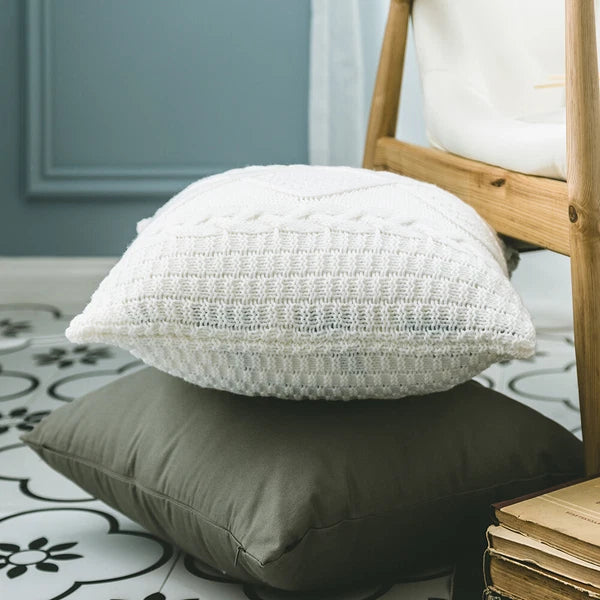 1pc Fashion Throw Pillow Case Sofa Waist Cushion Covers Knitted Home Bed Decor