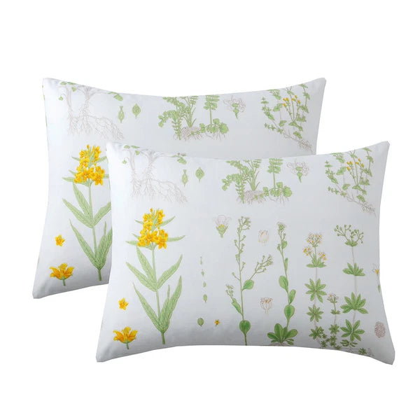 Boho Floral Theme Pillowcase Cover Home Sofa Cushion Cover Set of 2 Pillow Cases