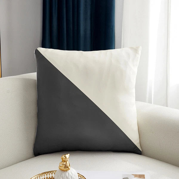 PU Leather Throw Pillow Case Decorative Cushion Cover Sofa Bed Home Decor