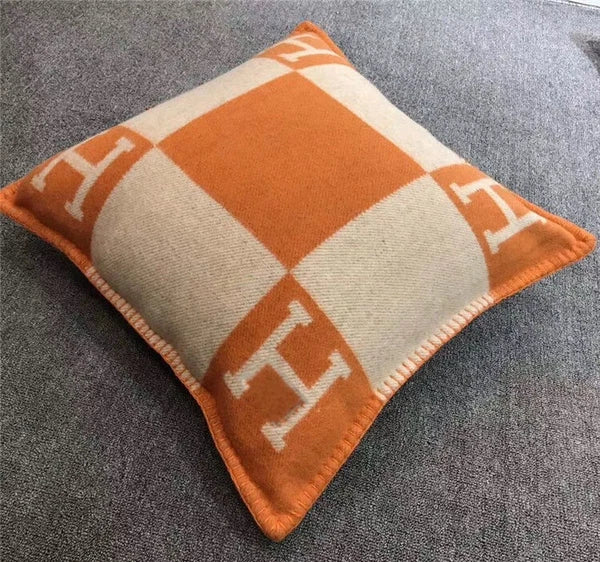 Cashmere Throw Pillow Wool Plaid Soft Warm Shawl Sofa Bedding Cushion Gift New