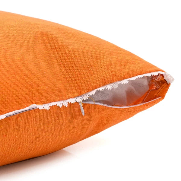 Cotton Cushion Cover Home Sofa Decor Throw Pillow Case Covers Solid with Lace