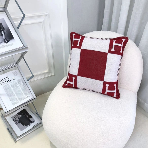 Cashmere Throw Pillow Wool Plaid Soft Warm Shawl Sofa Bedding Cushion Gift New