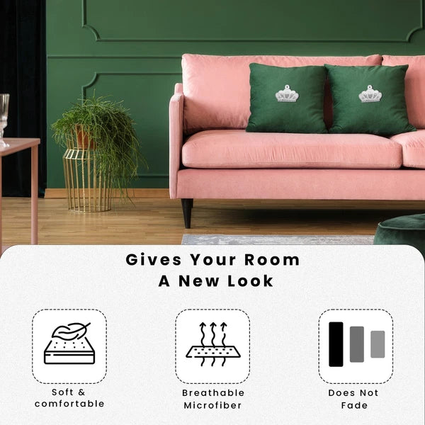Velvet Cushion Covers Square Sofa Pillow Cases Pack of 4, 3, 2  Bed Sofa Decor