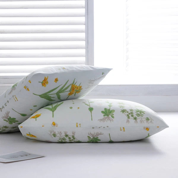 Boho Floral Theme Pillowcase Cover Home Sofa Cushion Cover Set of 2 Pillow Cases