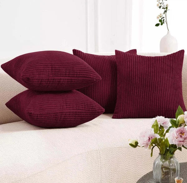 Pack of 1,2,4,6 Velvet Filled Cushion Covers 18x18 Sofa Decor Throw Pillow Cases