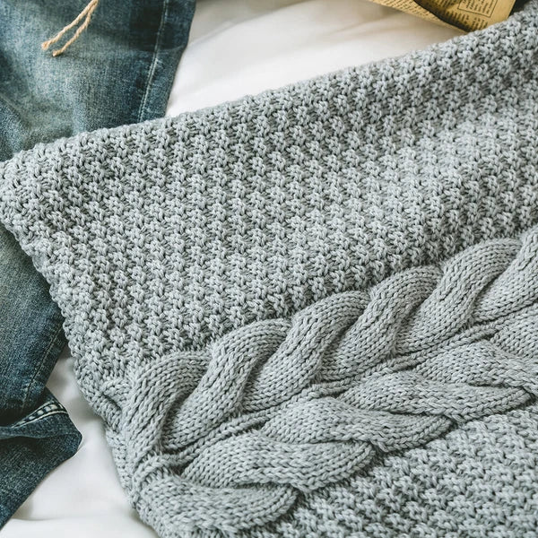 1PC Gray Knitted Sofa Bed Pillowcase Cover Waist Throw Cushions Cover Home Decor