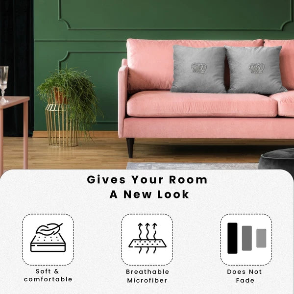 Velvet Cushion Covers Square Sofa Pillow Cases Pack of 4, 3, 2  Bed Sofa Decor