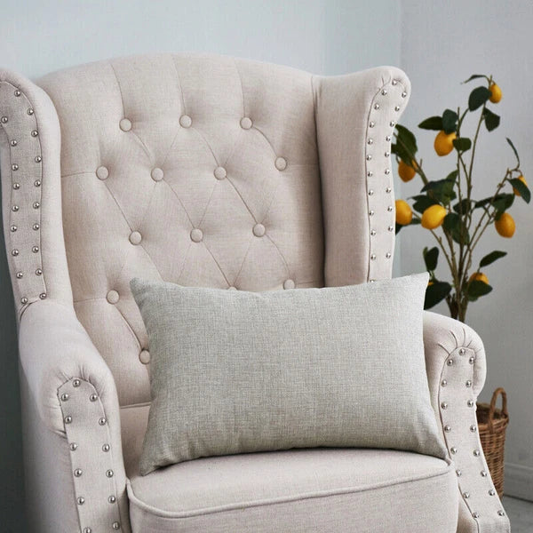 1pc Solid Color Sofa Bed Waist Throw Cushion Covers Pillowcase Christmas Decor