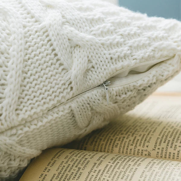 Knitted Cushion Cover Pillowcase Sofa Bed Throw Waist Pillows Case Home Decor