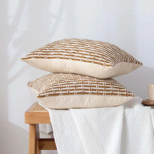 Woven Texture Cushion Cover for Home Sofa Bed Living Room